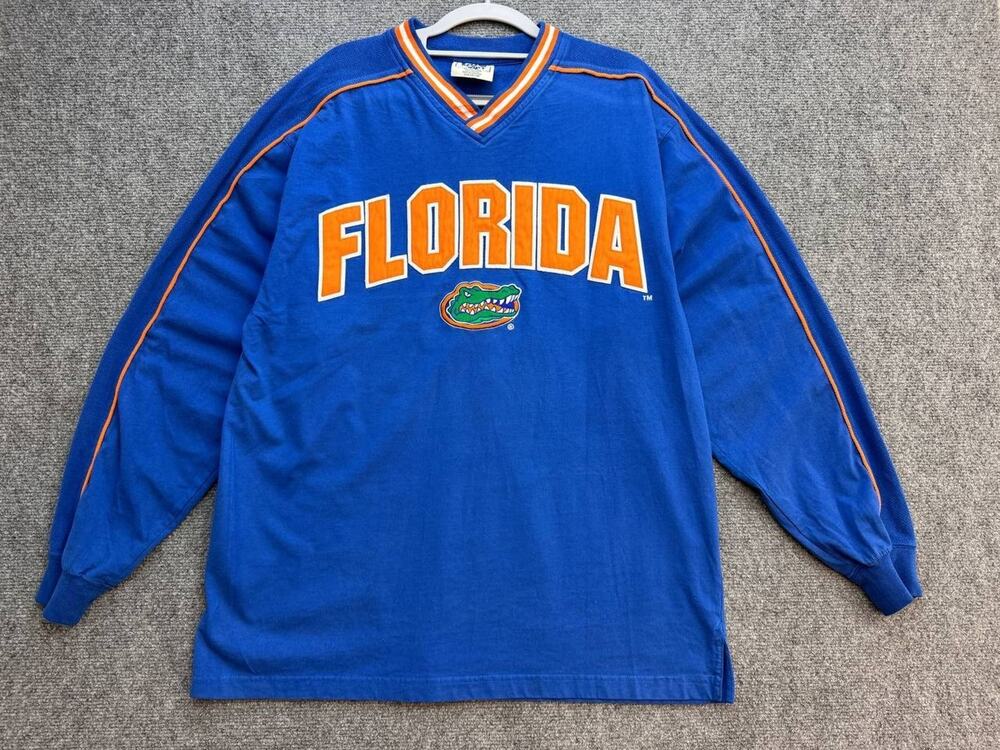 Vintage Lee Sport Florida Gators Men's L V-Neck Pullover Sweatshirt NCAA